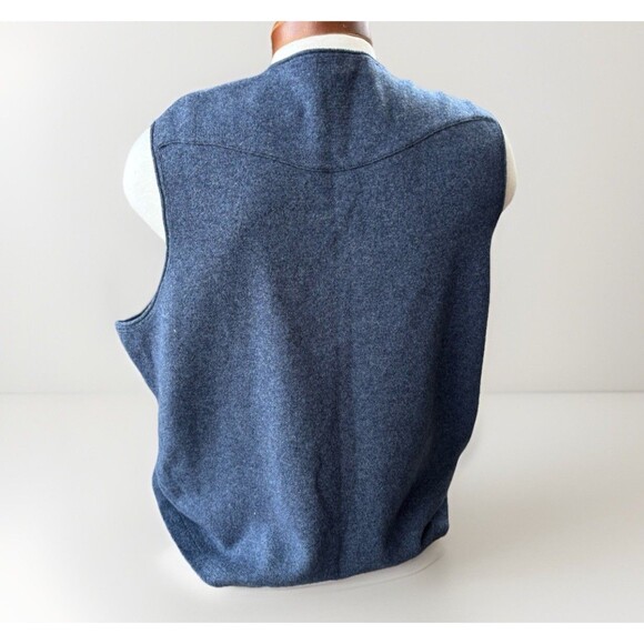 True Measure Of A Man Mens Blue Merino Wool Sweater Vest Size 2XL - Picture 2 of 6